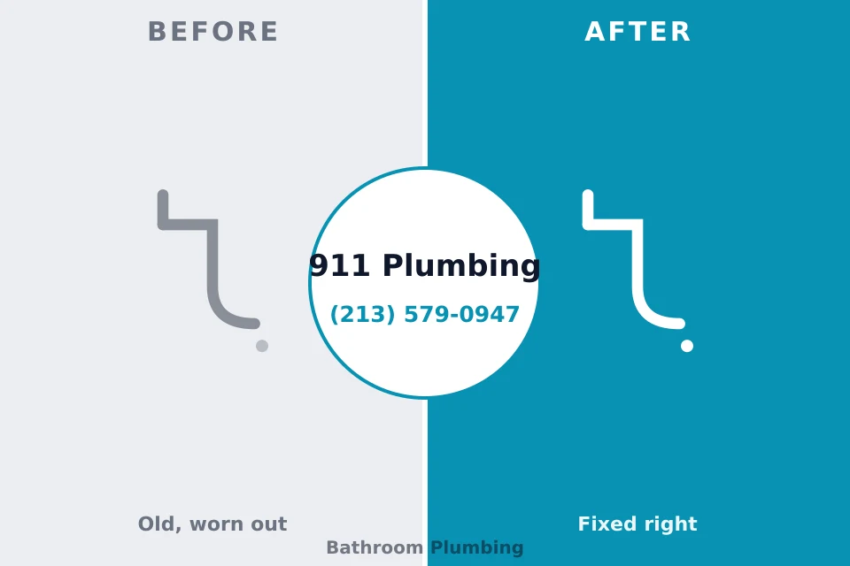 Before and after: plumbing repair Southmont, PA